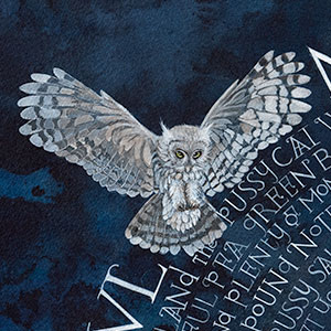 The Owl and The Pussycat - owl detail